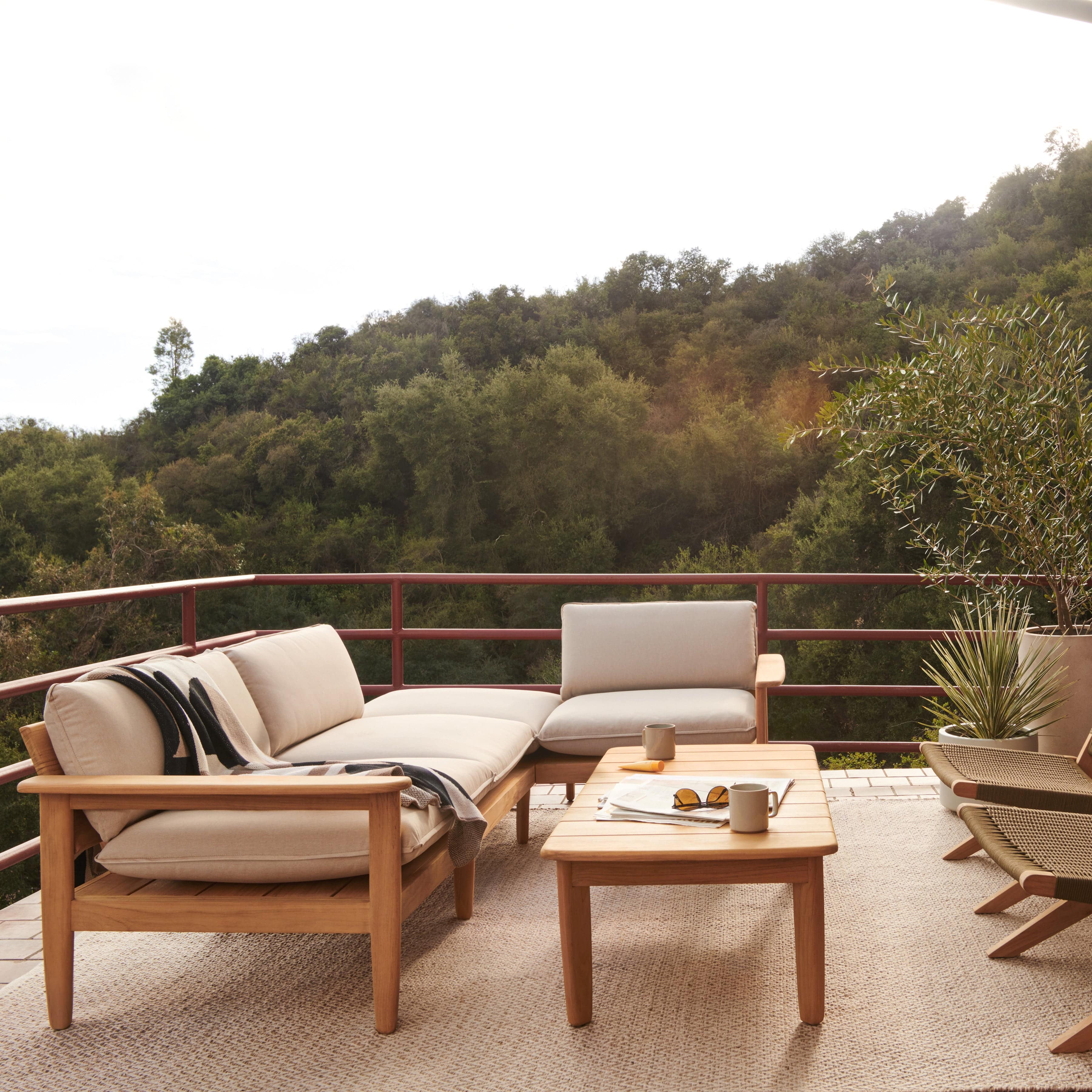 Dunes Teak 5-Piece Sectional - Image 7