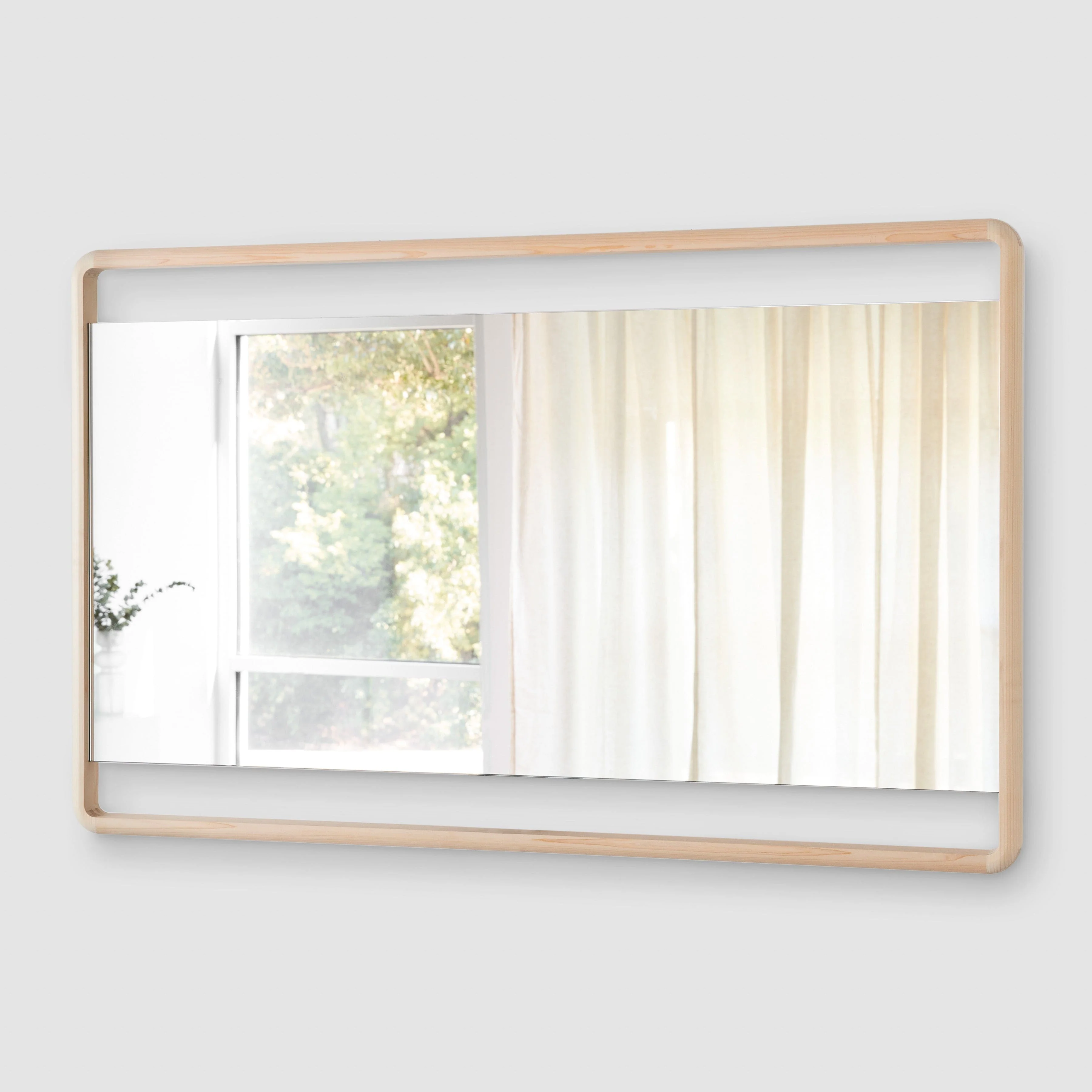 Hinoki Wood Wall Mirror - Image 2