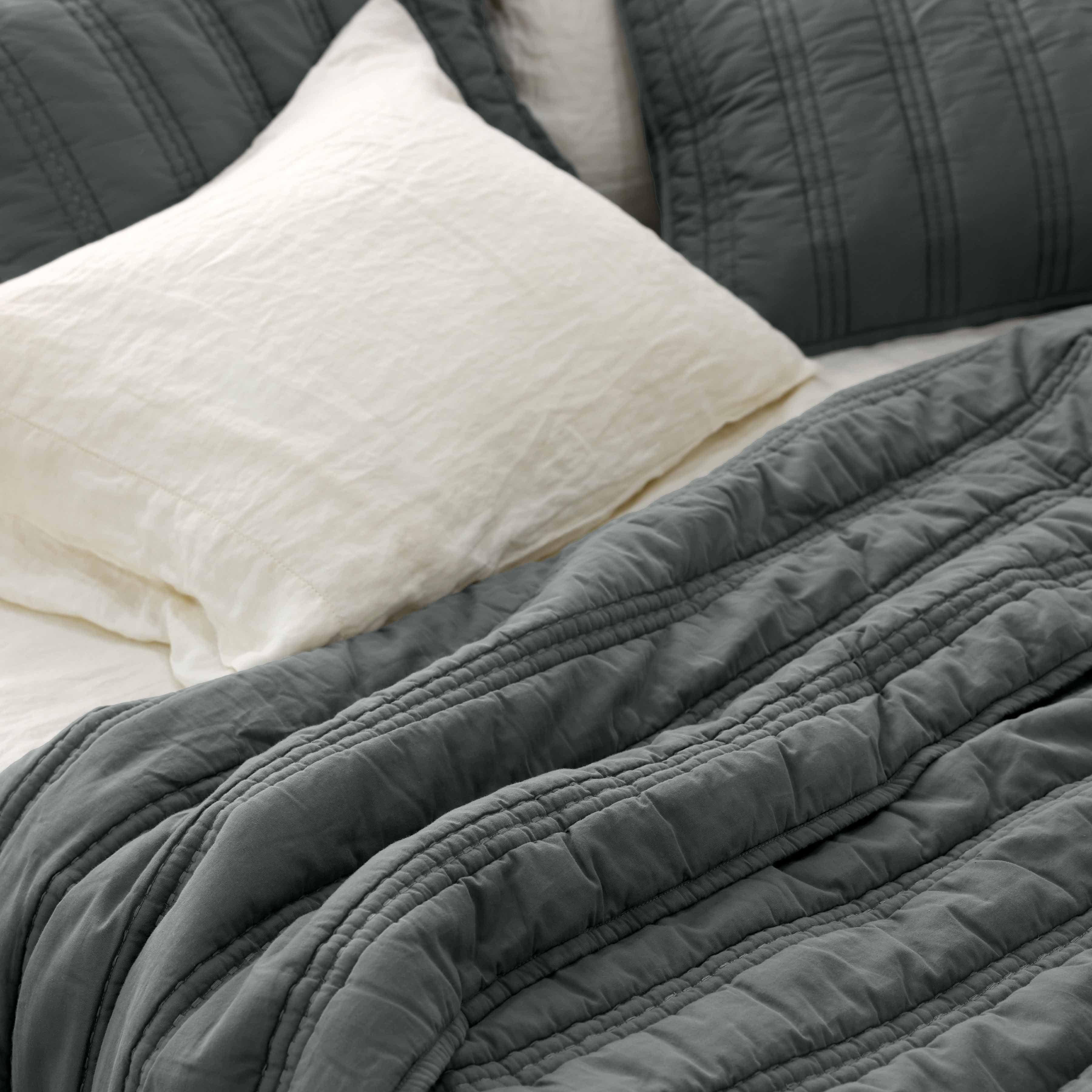 Organic Stonewashed Percale Channel Quilt - Image 6