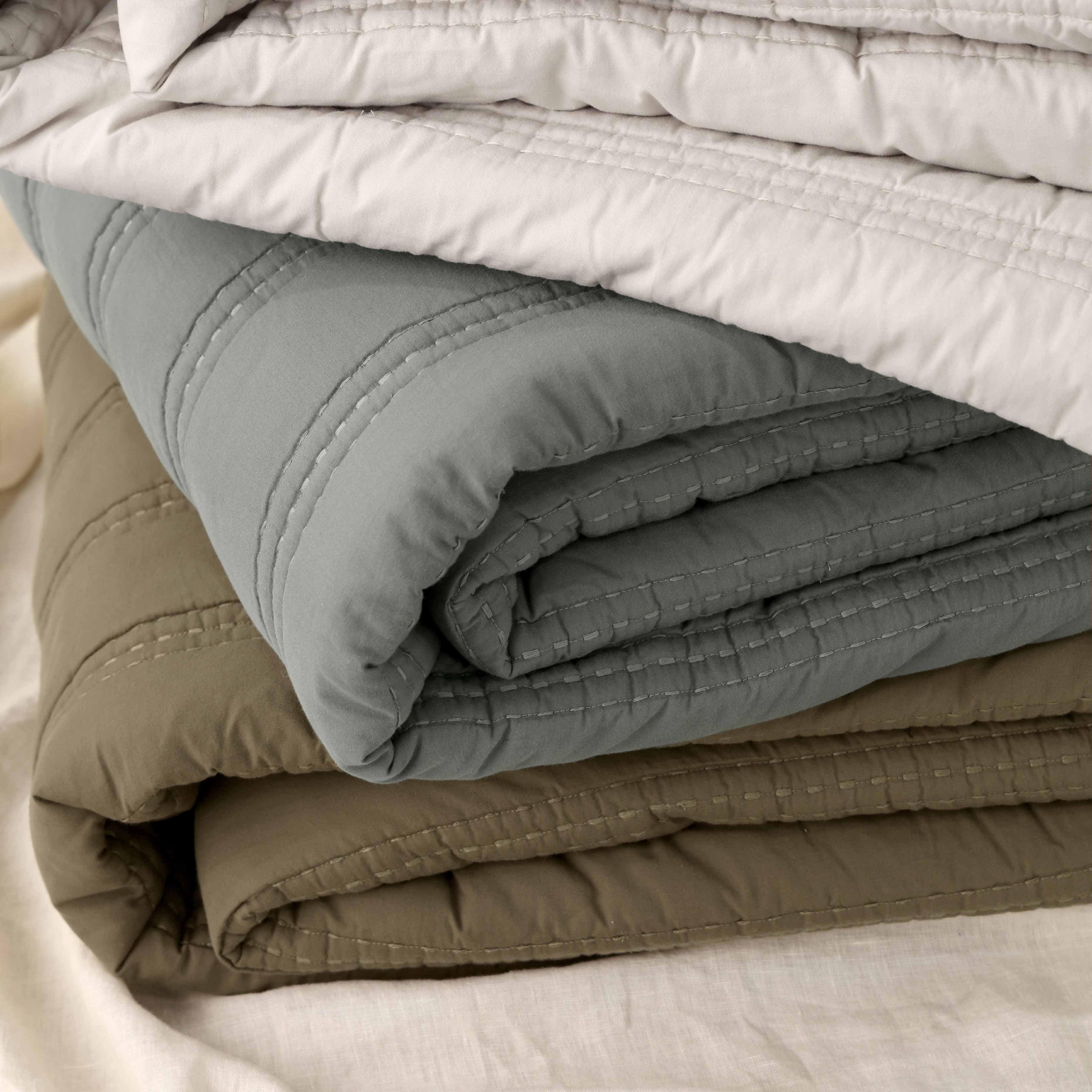 Organic Stonewashed Percale Channel Quilt - Image 7