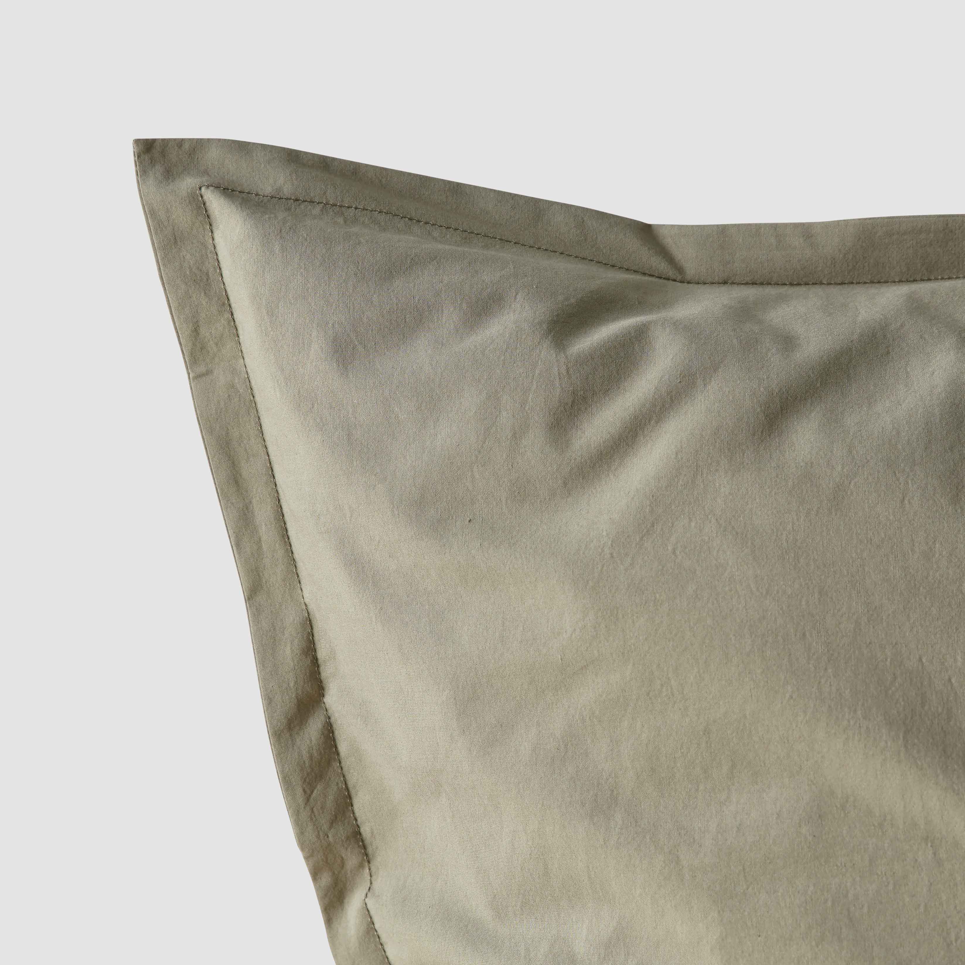 Stonewashed Organic Cotton Percale Euro Shams - Image 12