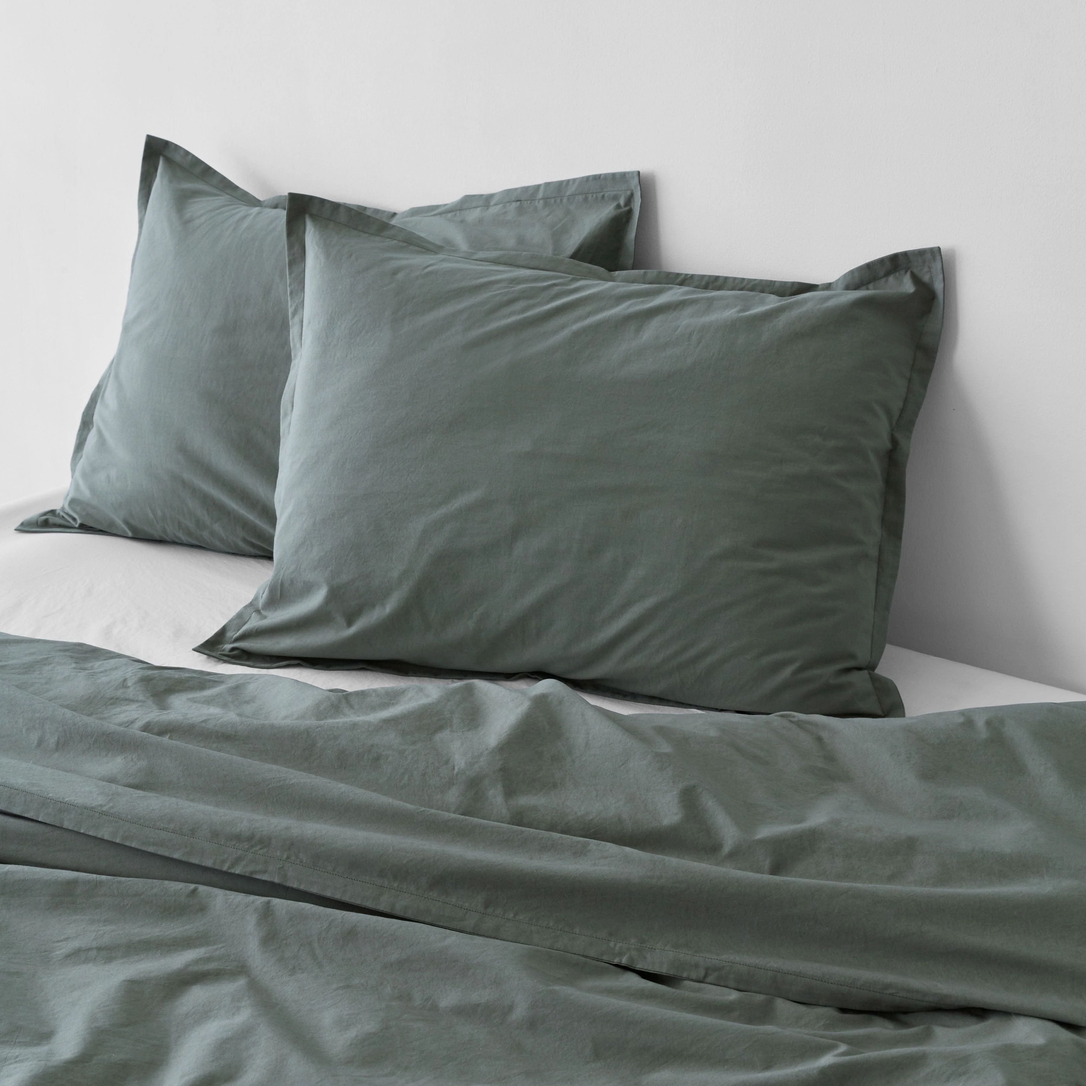 Stonewashed Organic Cotton Percale Euro Shams - Image 15