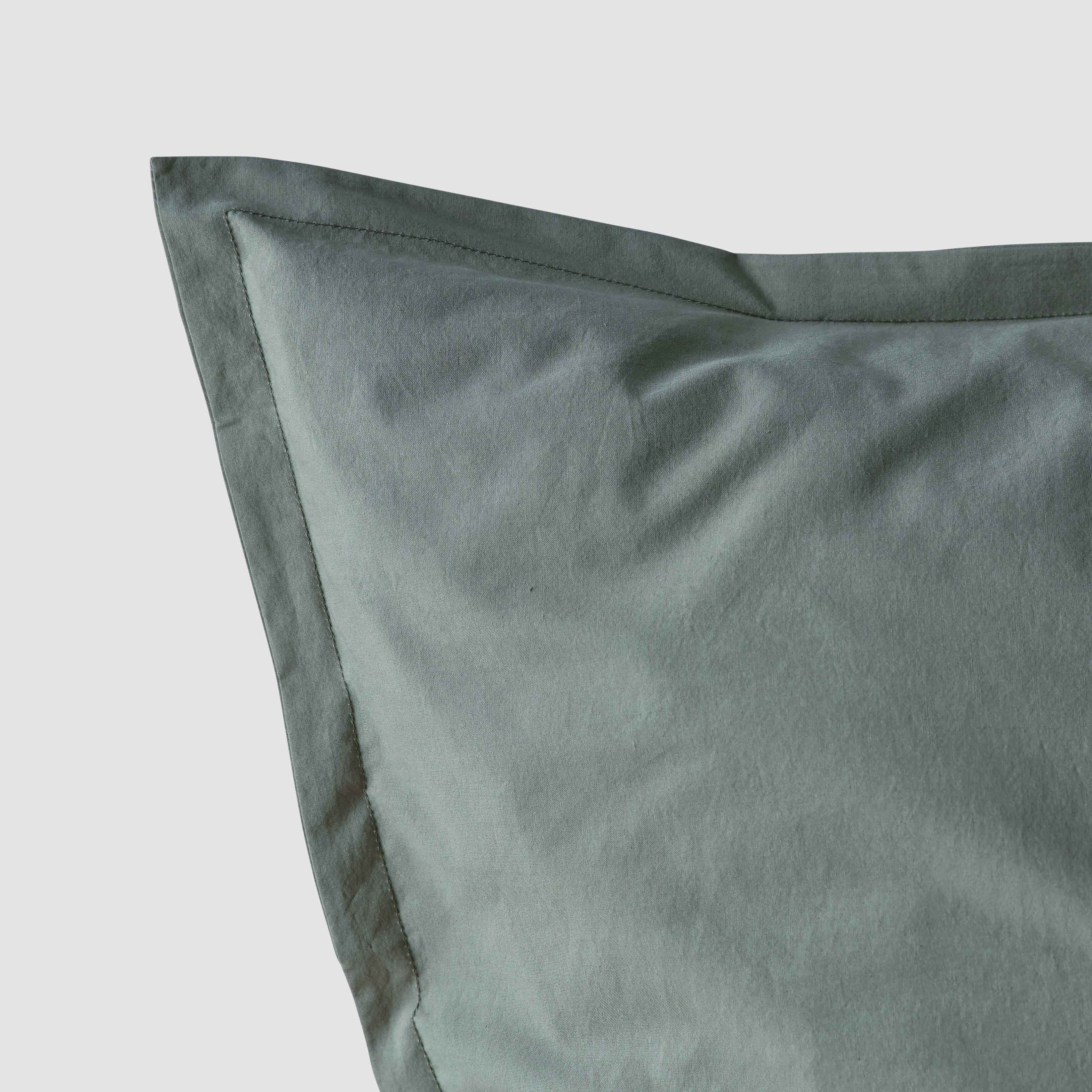 Stonewashed Organic Cotton Percale Shams - Image 5
