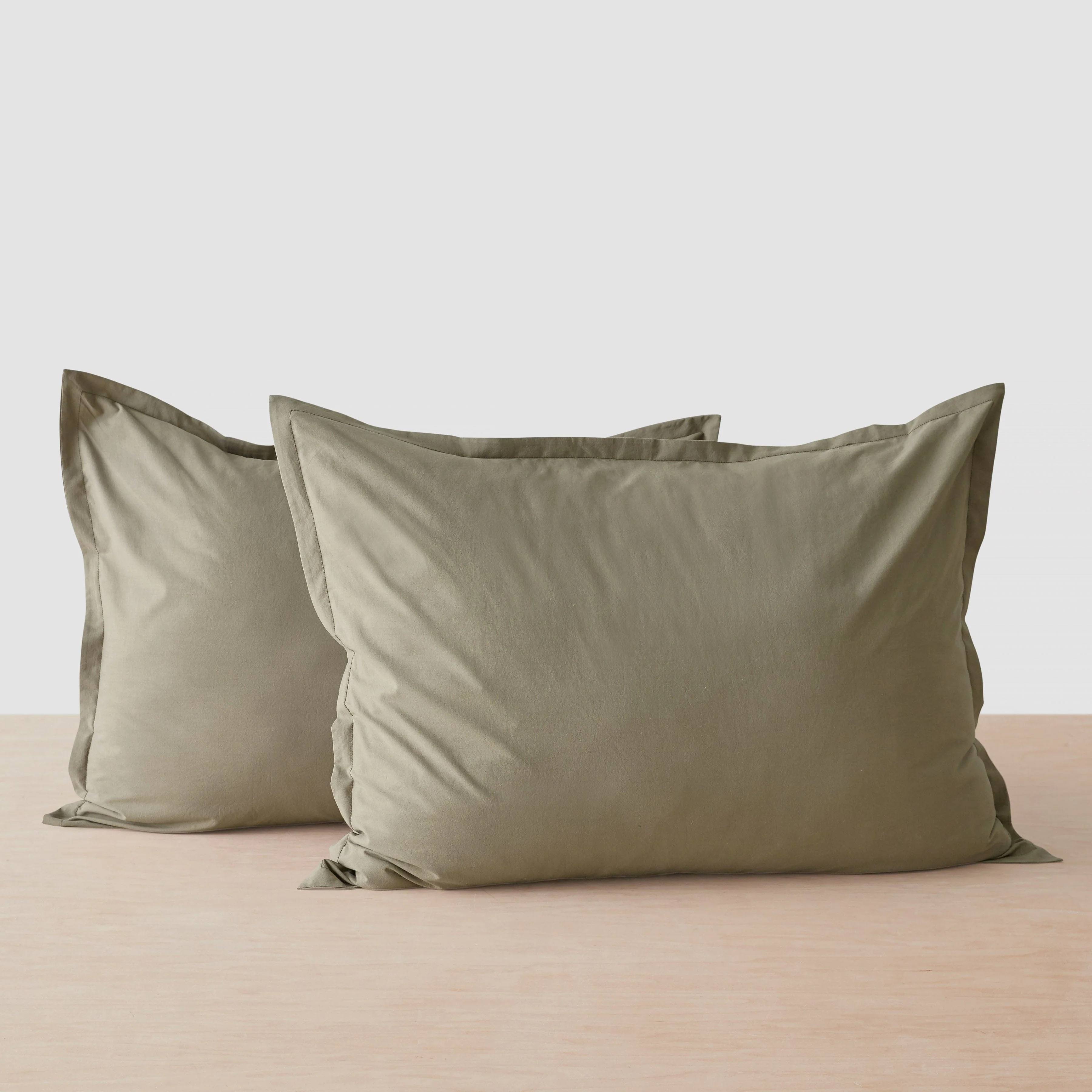 Stonewashed Organic Cotton Percale Shams - Image 9