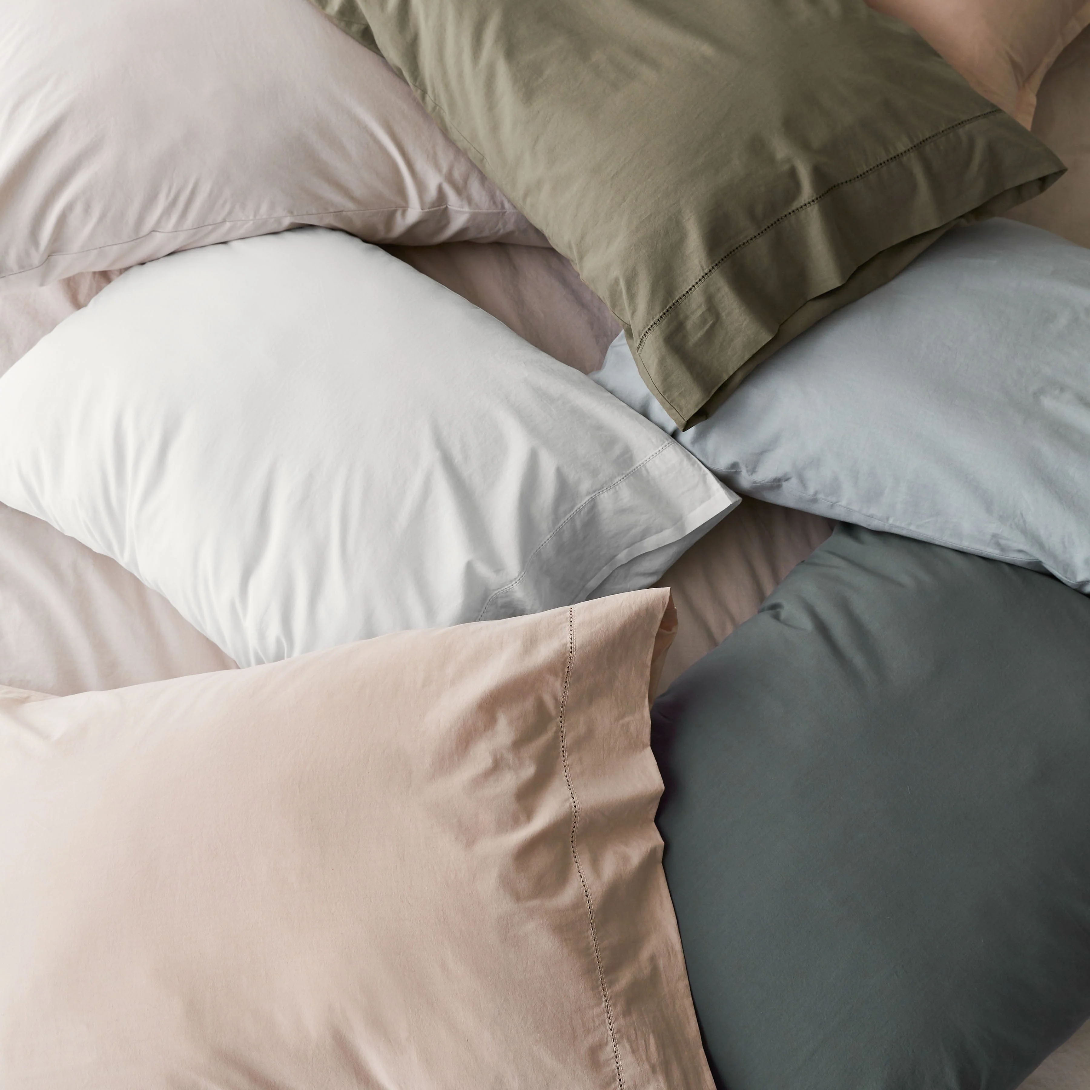 Stonewashed Organic Cotton Percale Pillowcases - Image 32