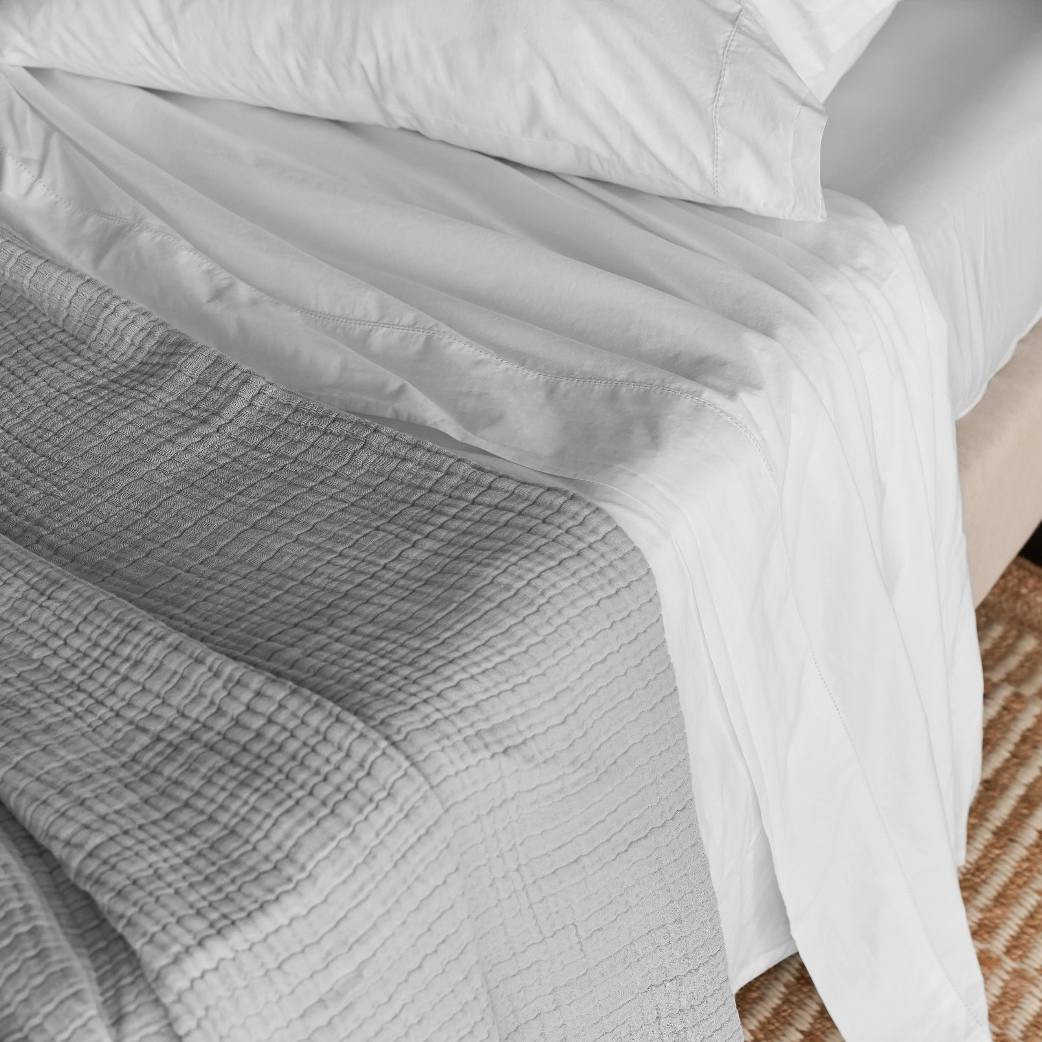 Stonewashed Organic Cotton Percale Sheet Set - Image 10