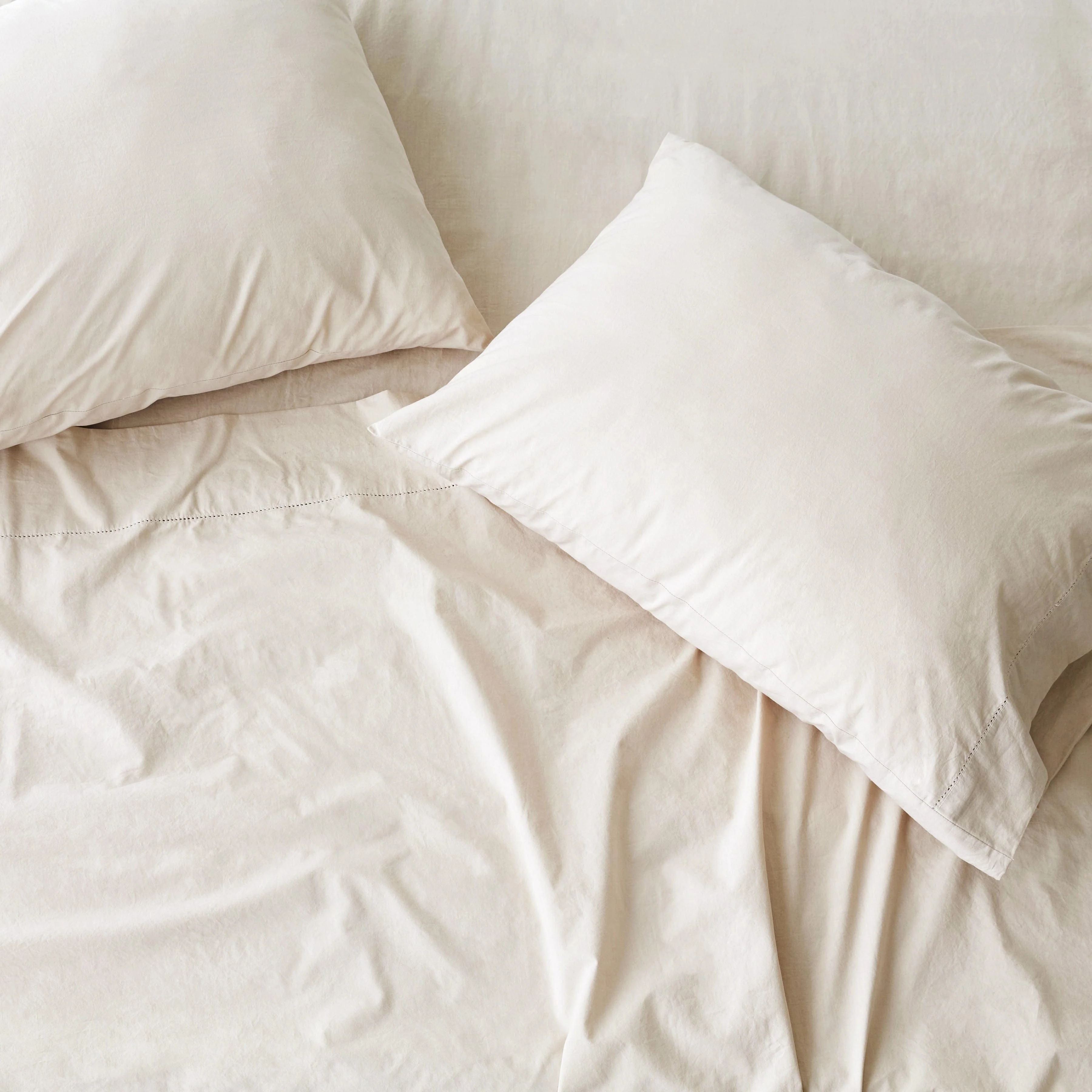 Stonewashed Organic Cotton Percale Sheet Set - Image 13
