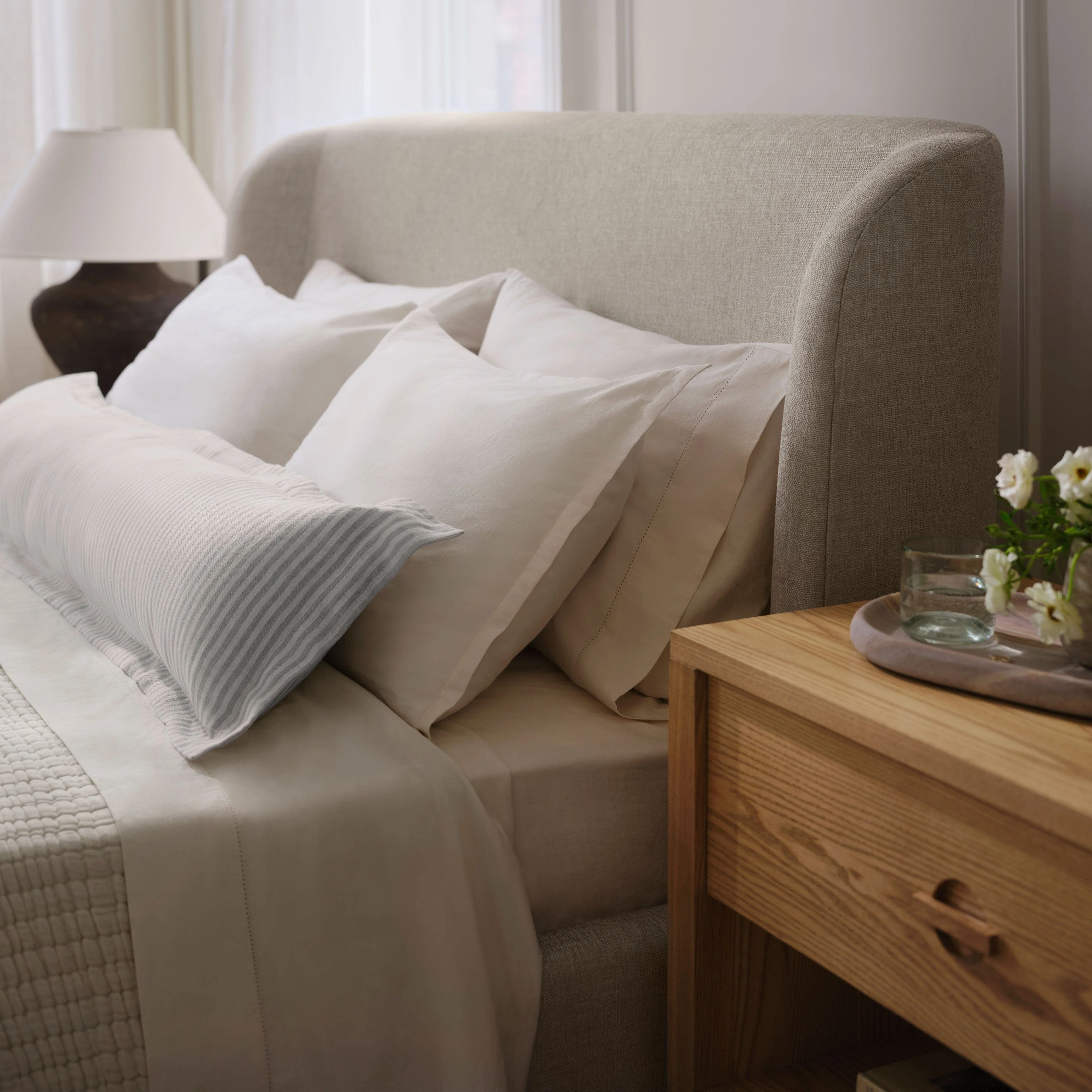 Stonewashed Organic Cotton Percale Sheet Set - Image 14