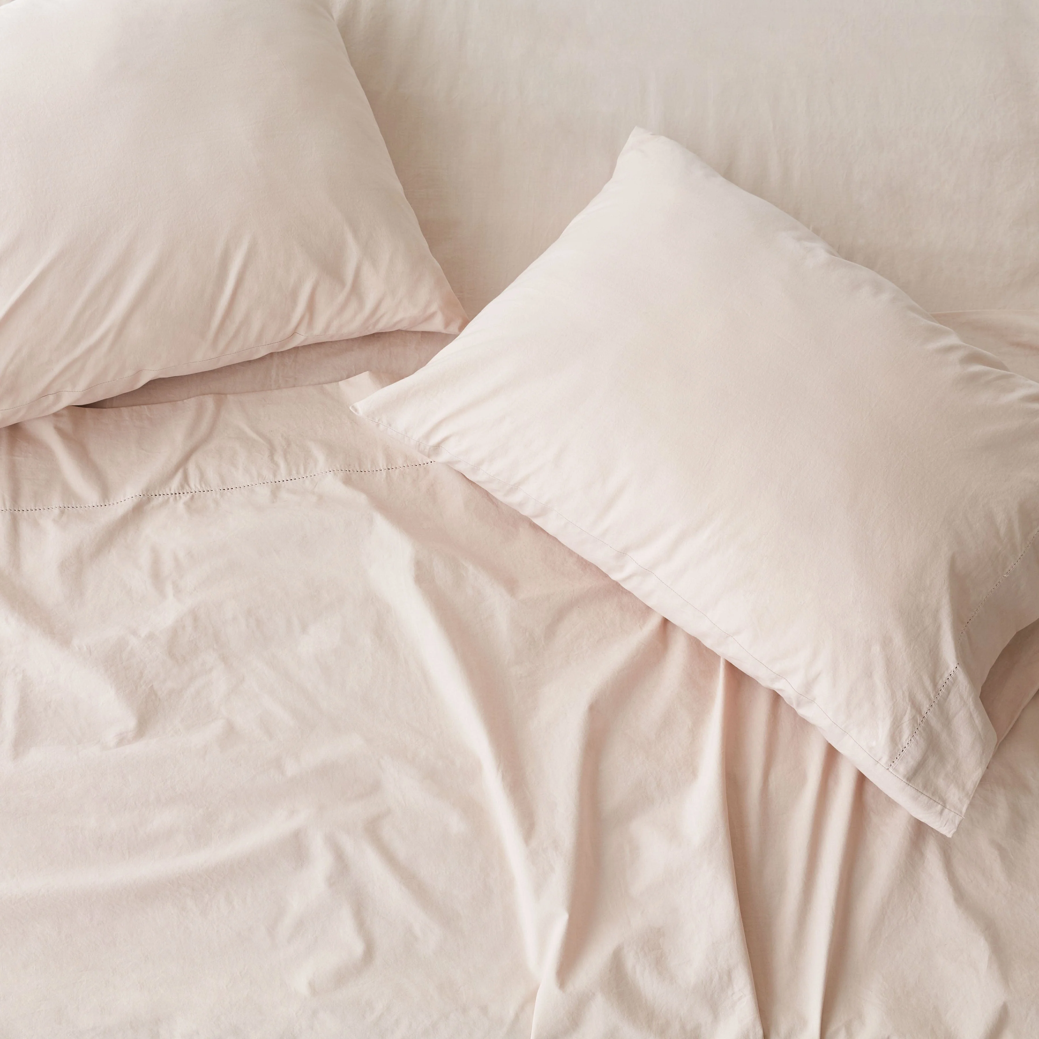 Stonewashed Organic Cotton Percale Sheet Set - Image 21