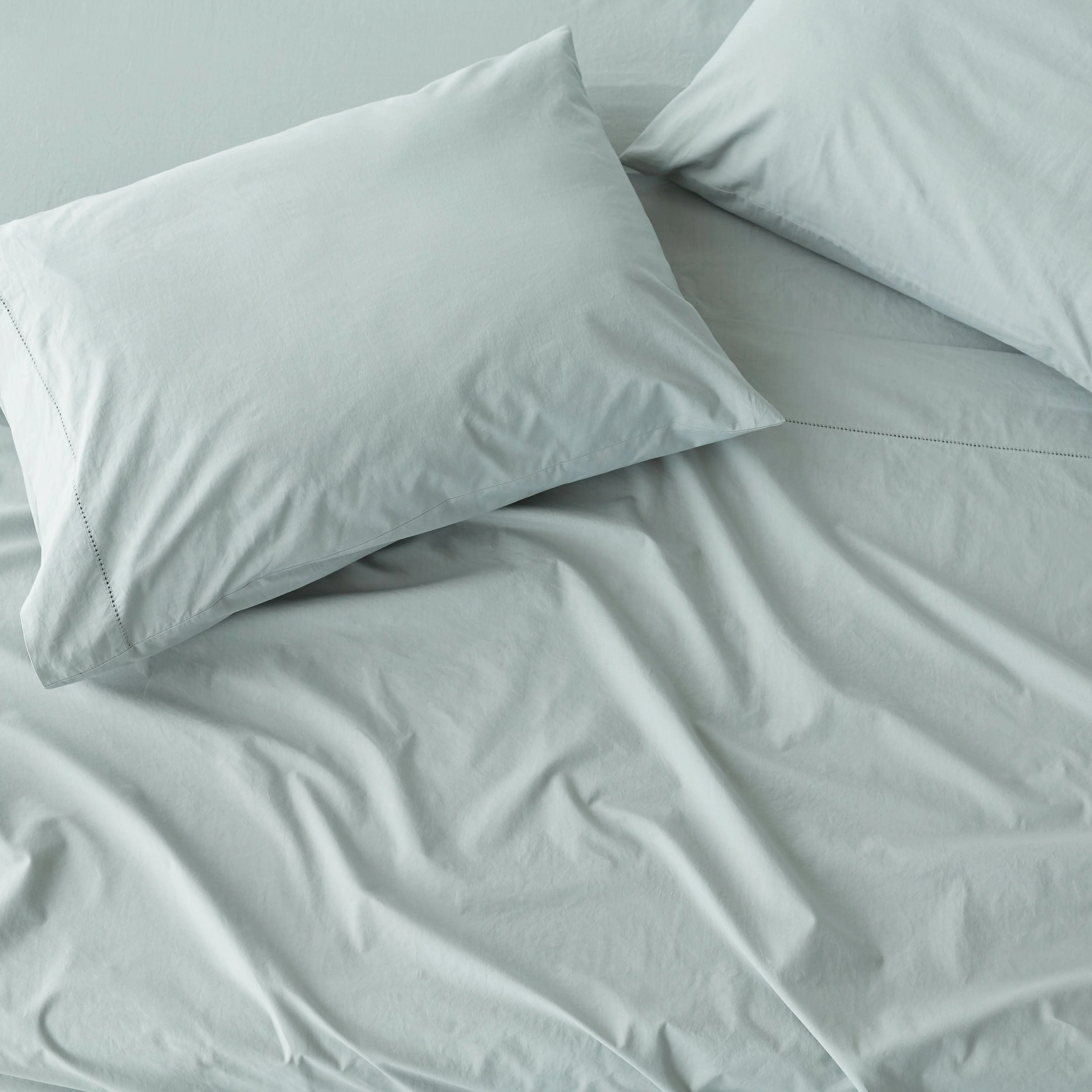 Stonewashed Organic Cotton Percale Sheet Set - Image 25