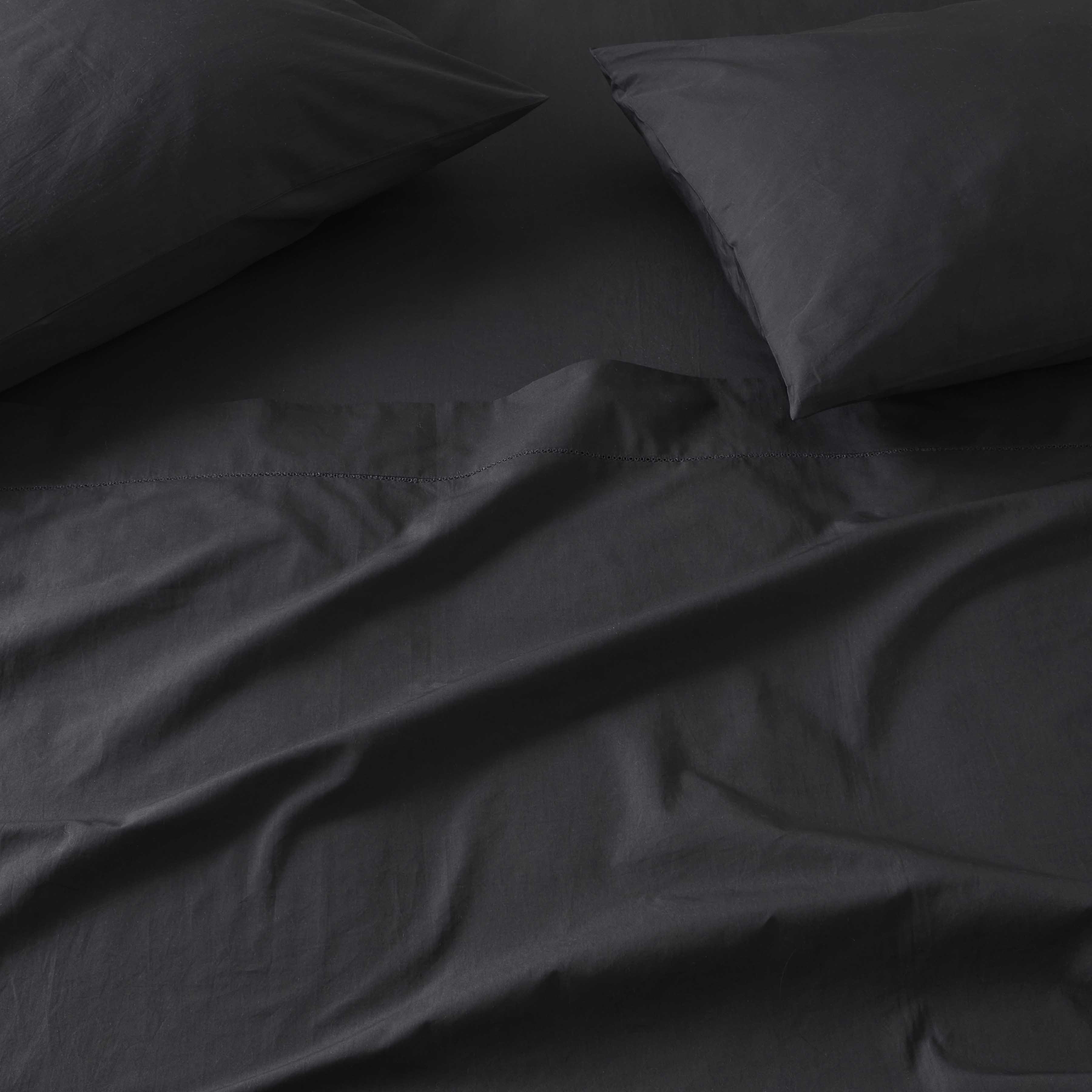 Stonewashed Organic Cotton Percale Sheet Set - Image 45