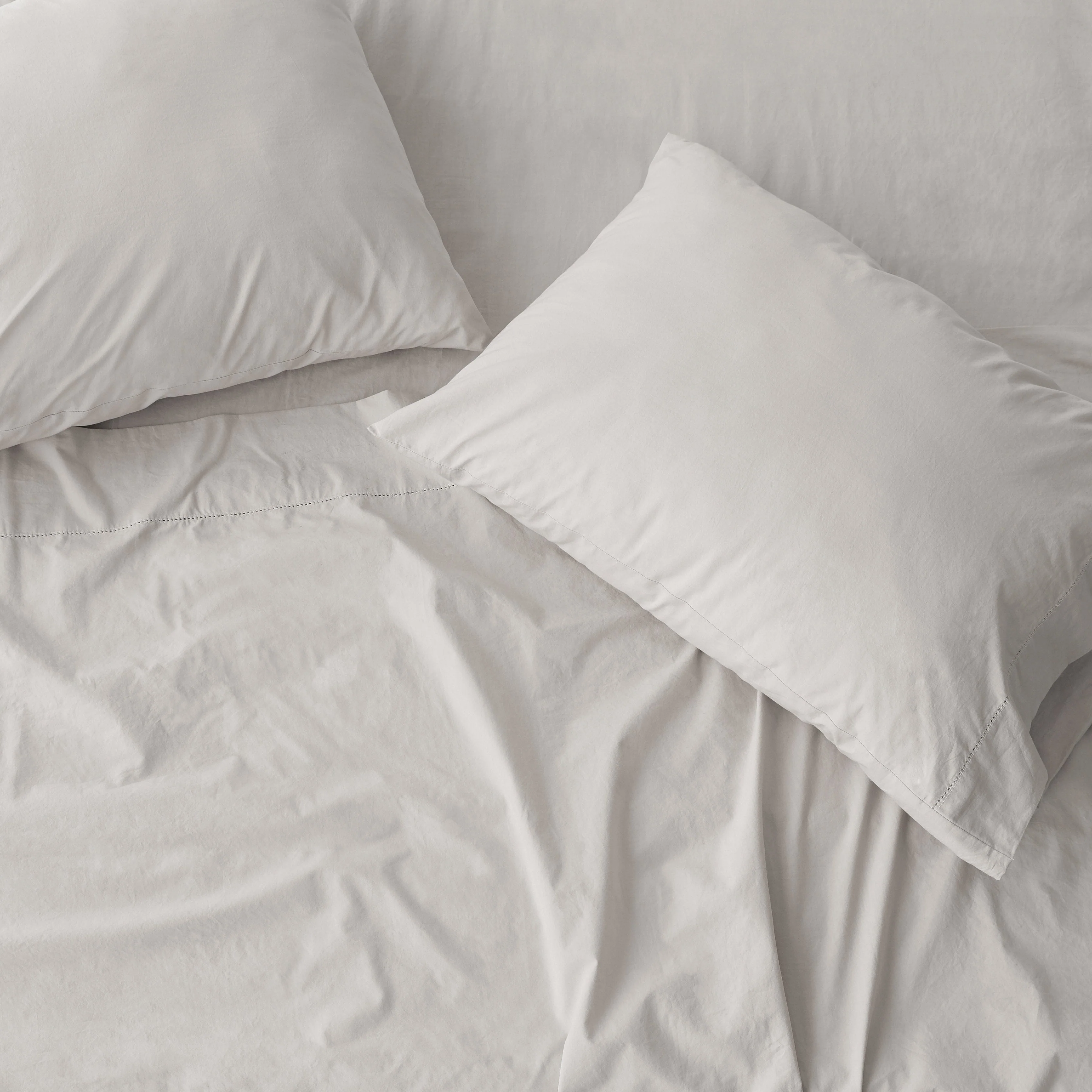 Stonewashed Organic Cotton Percale Sheet Set - Image 6