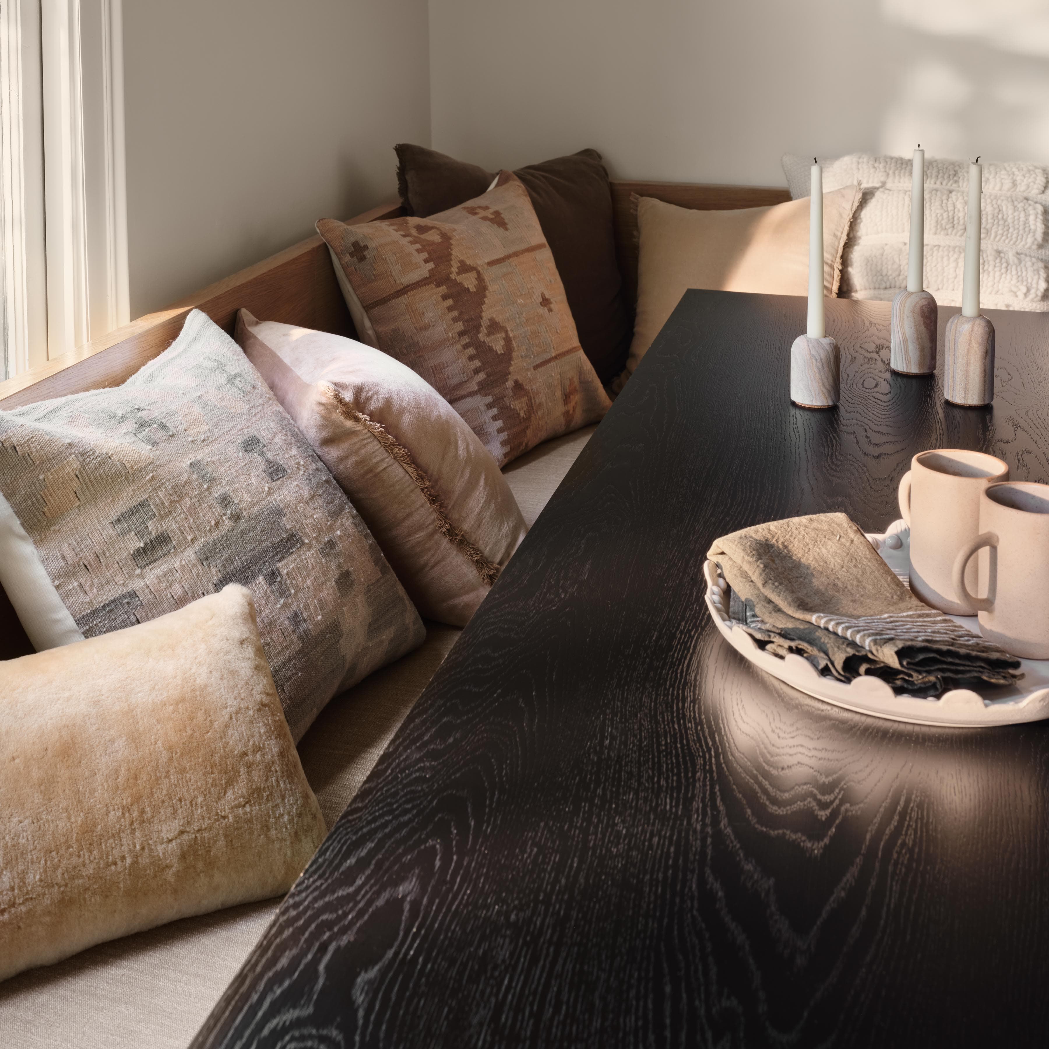 Sheepskin Lumbar Pillow - Tan - Image 8