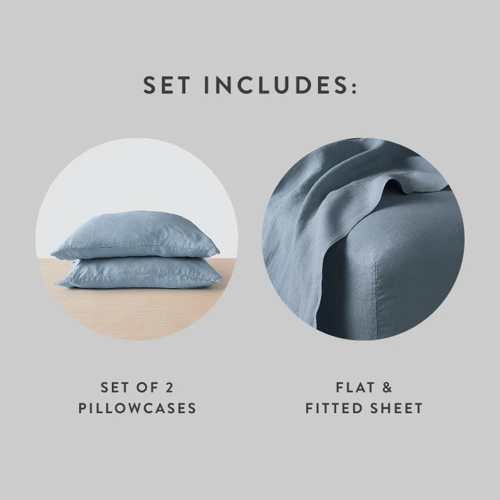 Stonewashed Linen Sheet Set - Image 94