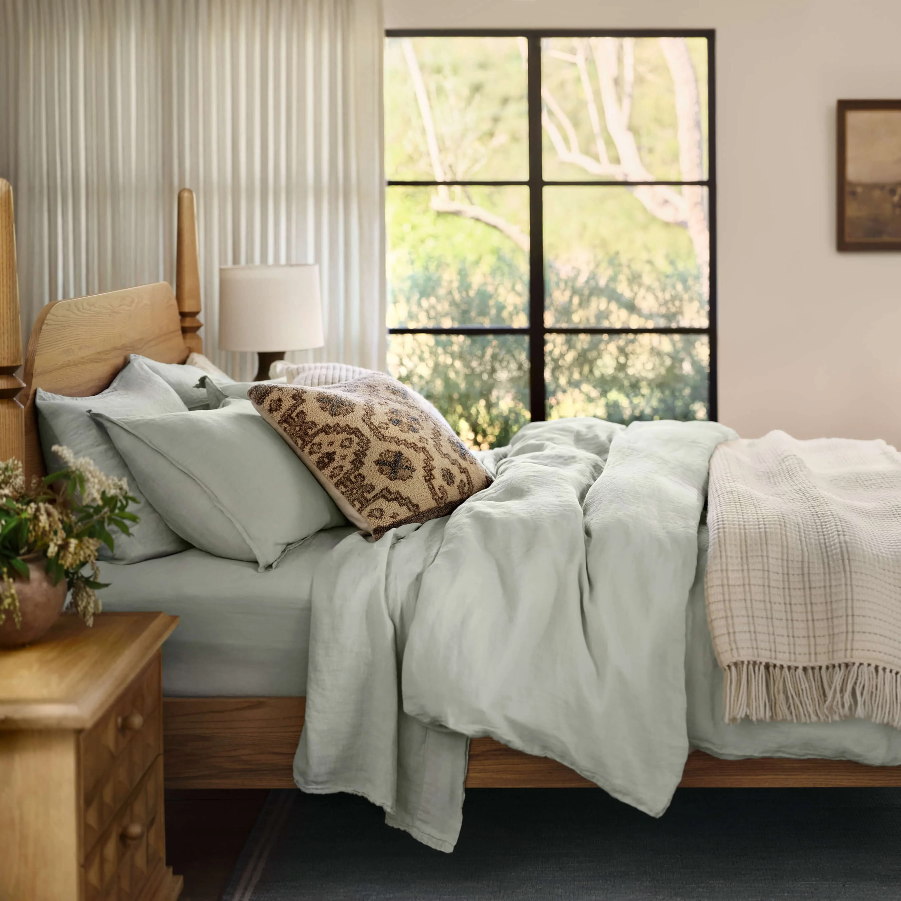 Stonewashed Linen Sheet Set - Image 96