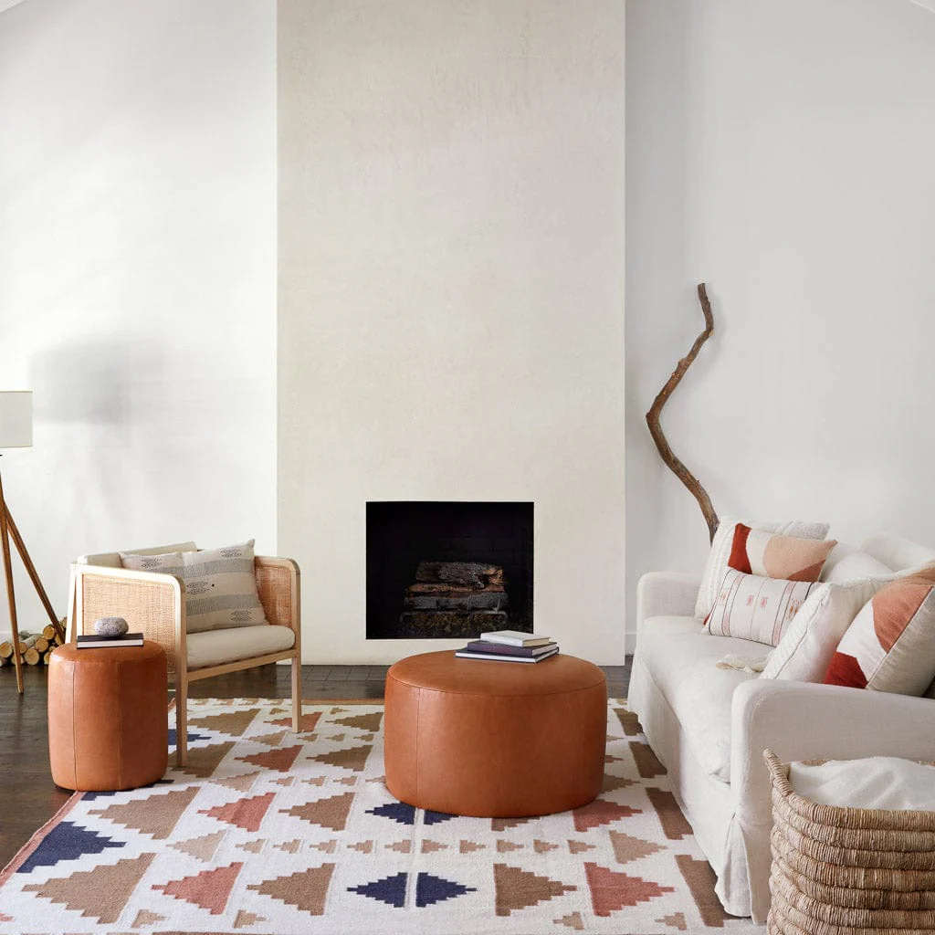 Torres Round Leather Ottoman - Small - Image 4