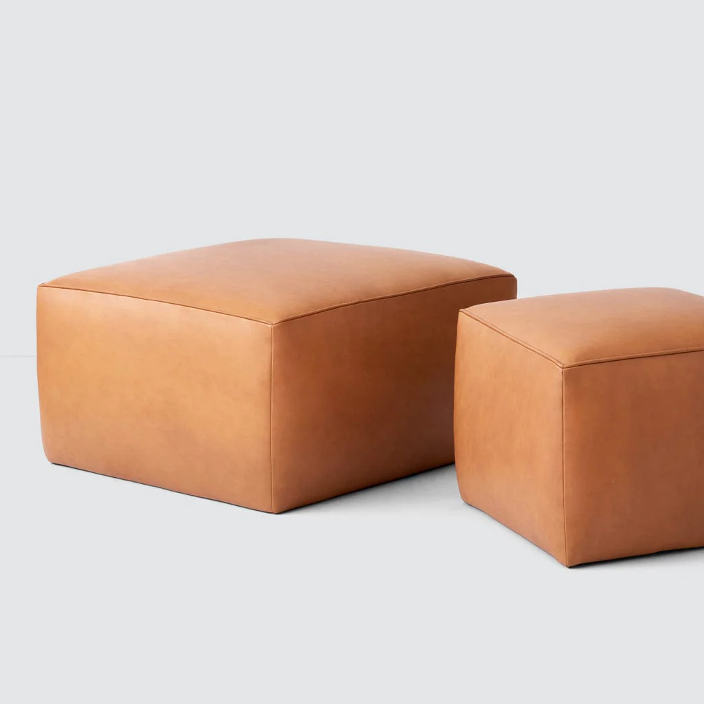Torres Square Leather Ottoman - Medium & Large - Image 10