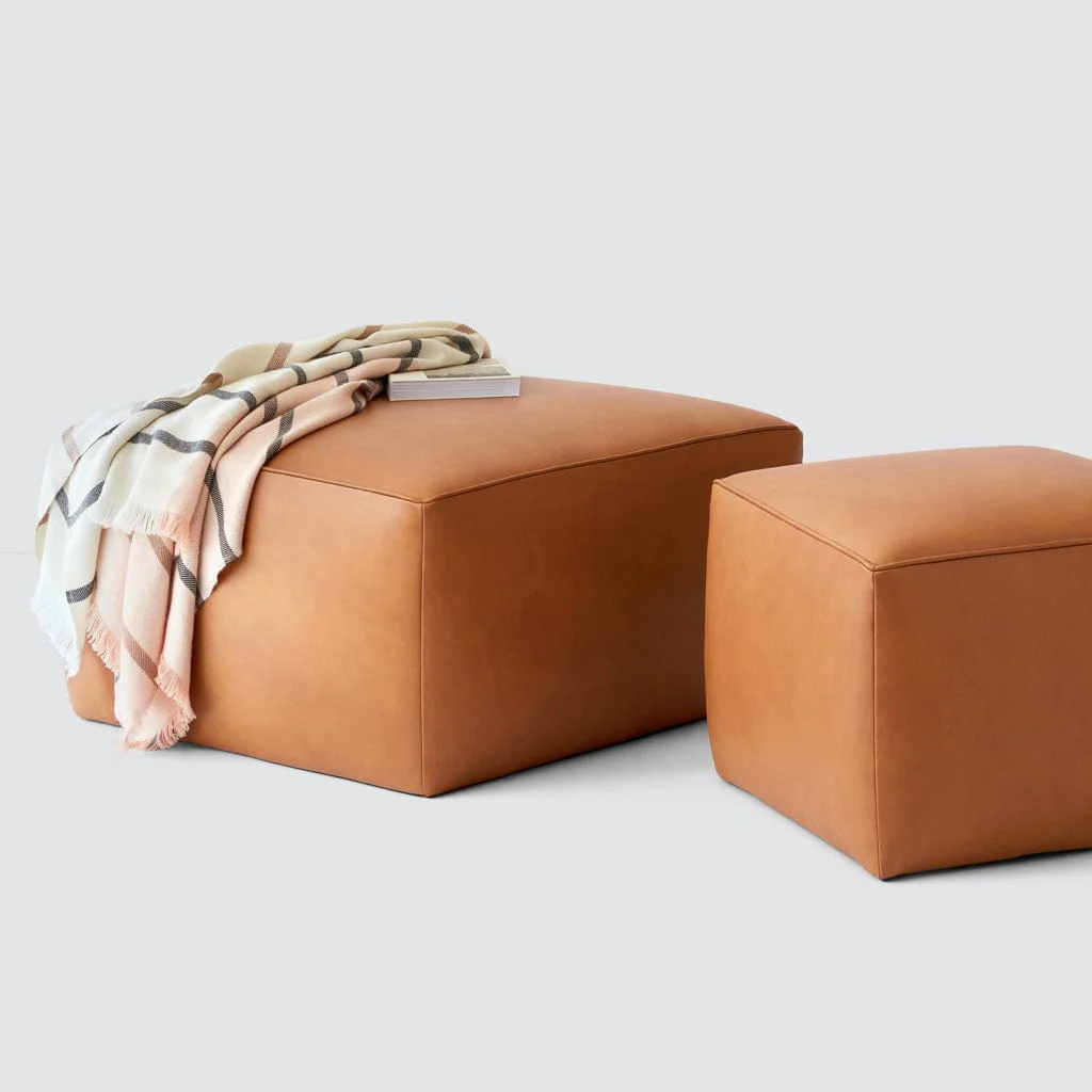 Torres Square Leather Ottoman - Medium & Large - Image 11