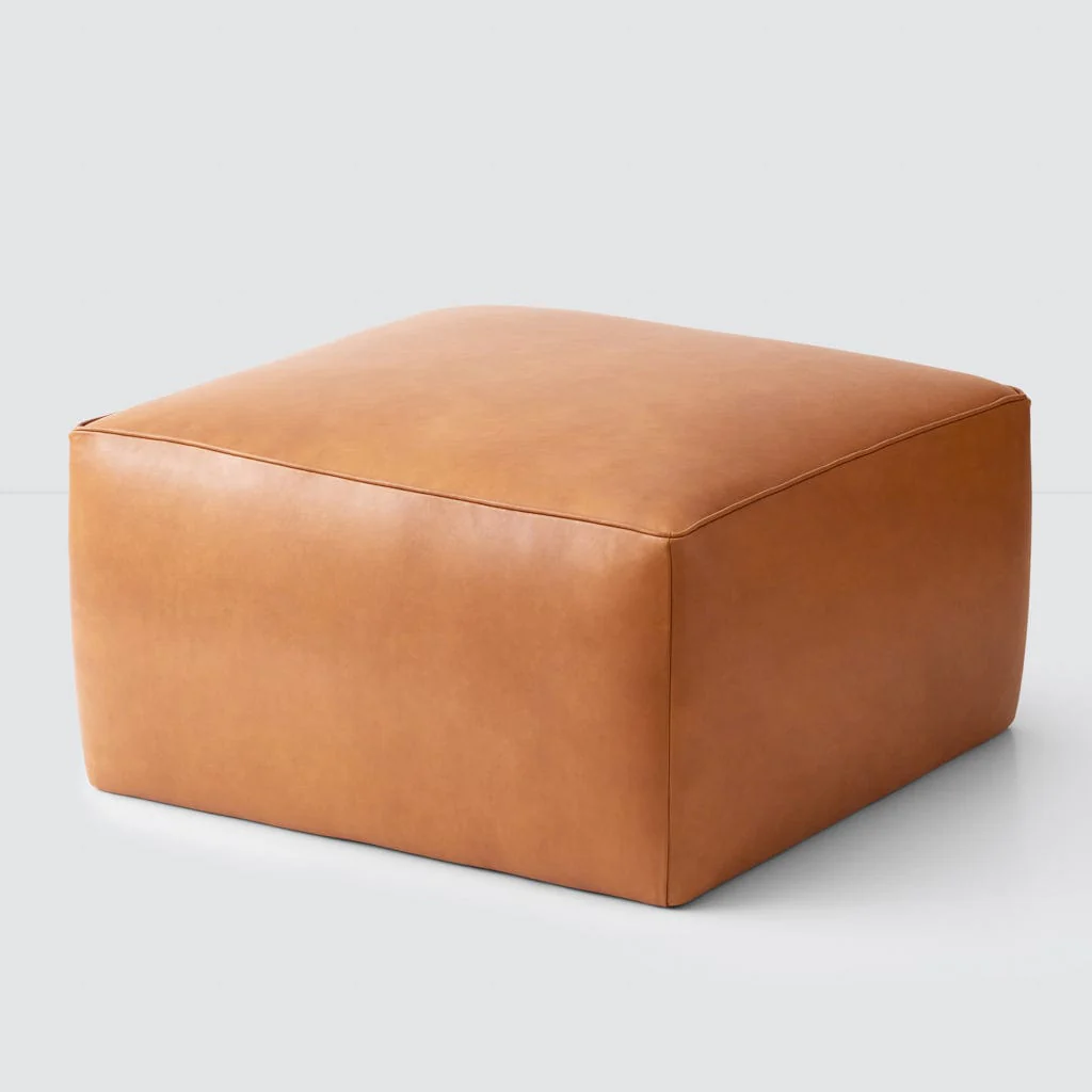Torres Square Leather Ottoman - Medium & Large - Image 12