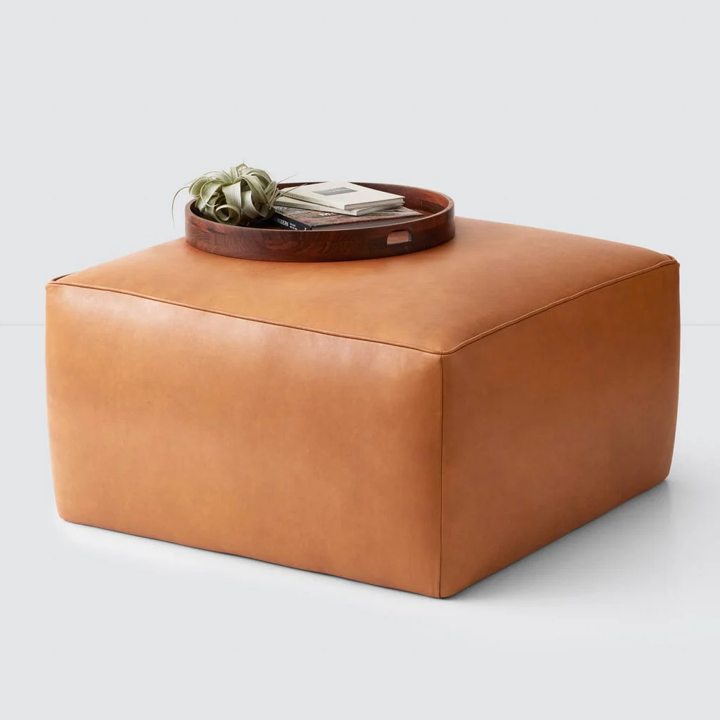 Torres Square Leather Ottoman - Medium & Large - Image 13