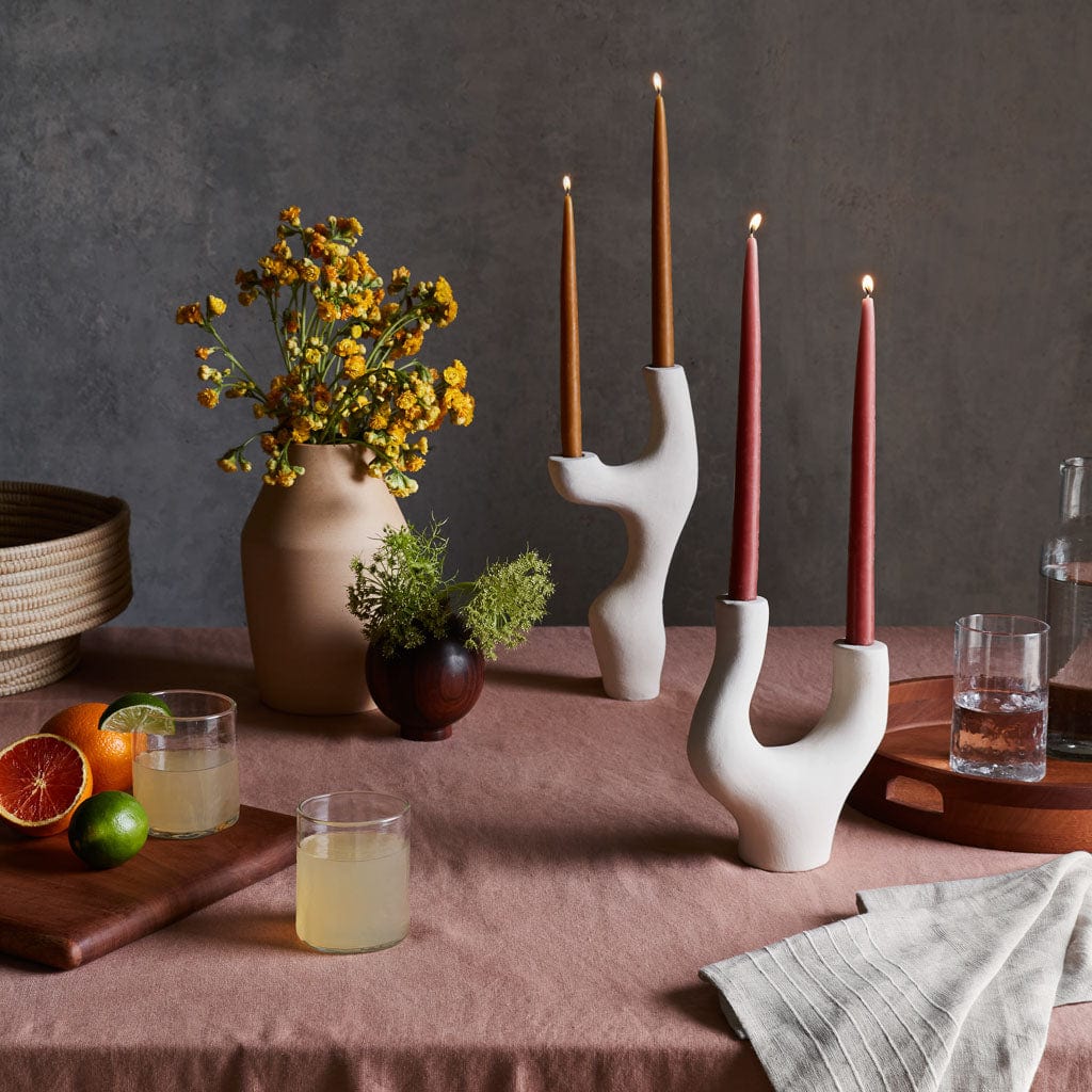 Vida Ceramic Candle Holders - Set of 2 - Image 7